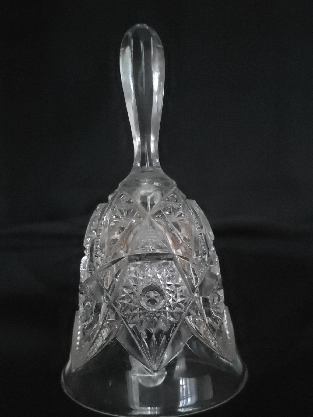 Crystal Cut Glass Decorative Bell - Clear